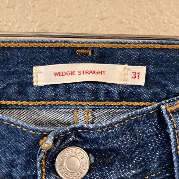 NWT Levi’s Wedgie Straight High Rise Button fly size 31 - Picture 5 of 6